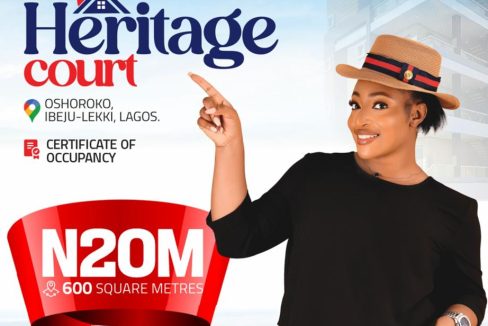 Heritage court Oshoroko, land for sale in Ibeju lekki Lagos