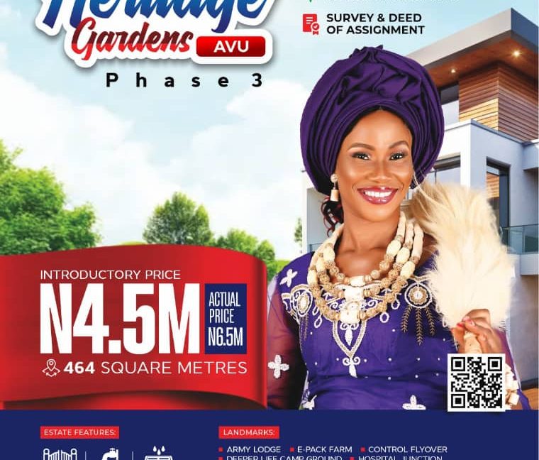 HERITAGE GARDENS PHASE 3, LAND FOR SALE IN AVU OWERRI